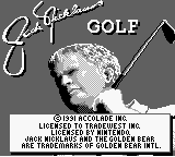 Golf title screen for GameBoy